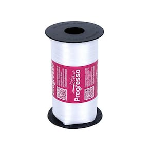 Fita De Cetim Progresso 7Mm Com 100 Metros Branca