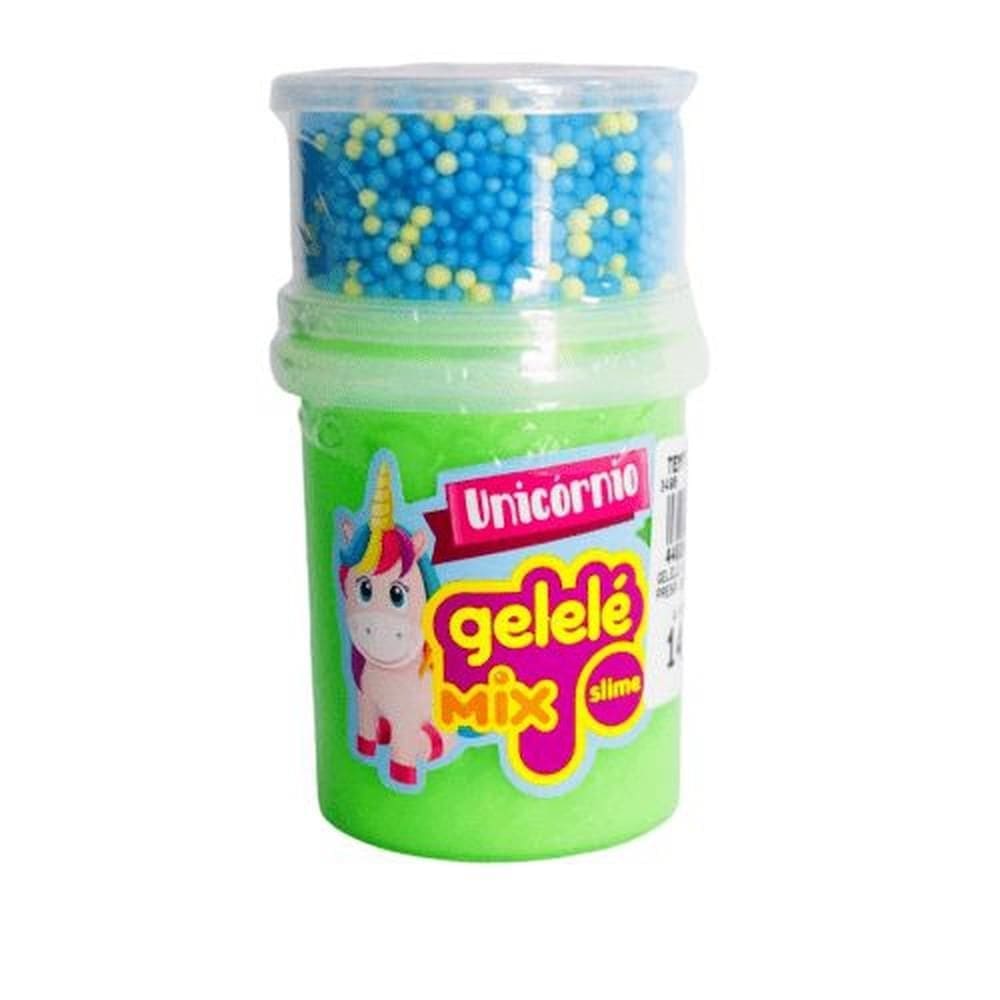 Geleca Gelelé Mix Slime Unicórnio  - 152G Doce Brinquedo