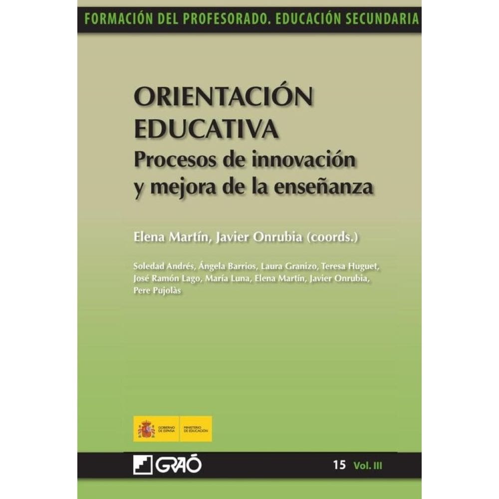 Orientación Educativa. Procesos de innovación y mejora de la enseñanza - Espanhol