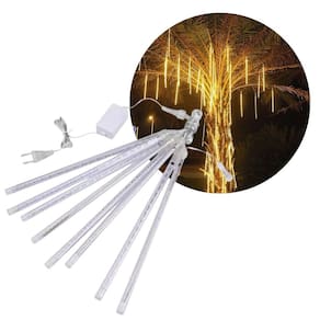 Jogo 2 Cordões Chuva de Meteoro 48cm 240 Leds Branco Quente 2 Metros - Wincy Natal