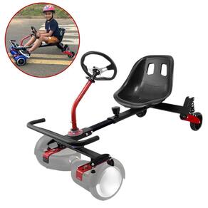 Carrinho Assento Hoverkart com Volante para Overboard 6.5´´ 8´´ 10´´ Preto Importway BW-306