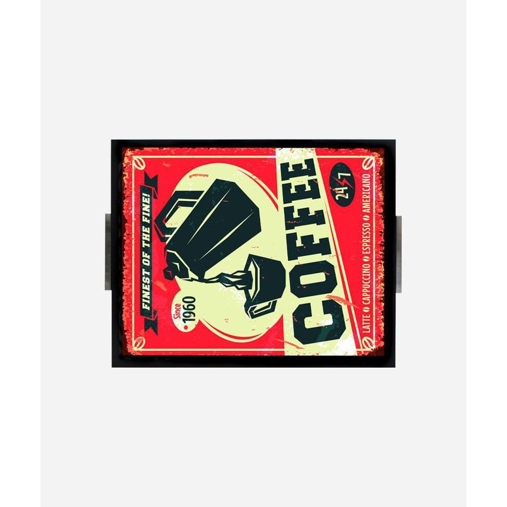 Bandeja Estampada 30X37 - Coffee 1960
