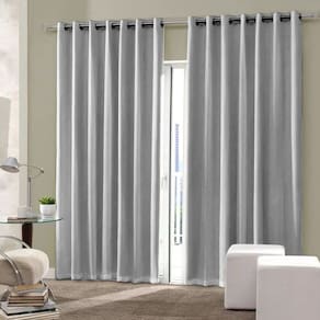 Cortina Blackout Tecido Sala/Quarto 300x250 Cinza Claro