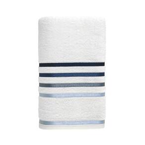 Toalha de Rosto Lumina Unika Karsten Branca 48x80 Fio Penteado com Listras