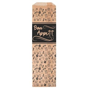 Saquinho De Papel Porta Talher Kraft 300 Unidades
