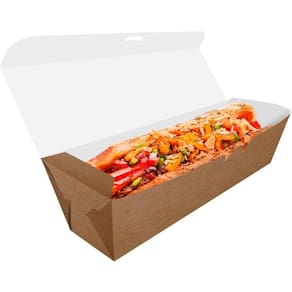 Embalagem Para Cachorro Quente Hotdog 25Cm Kraft 200Un