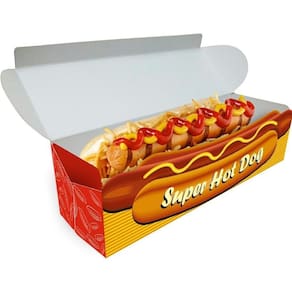 Caixinha Hot Dog Delivery 20cm Vermelho | 500 Unidades