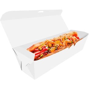 Embalagem Para Cachorro Quente Delivery 25Cm - Branco 200Un