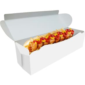Embalagem de HotDog Cachorro Quente Delivery 20Cm Branco 300