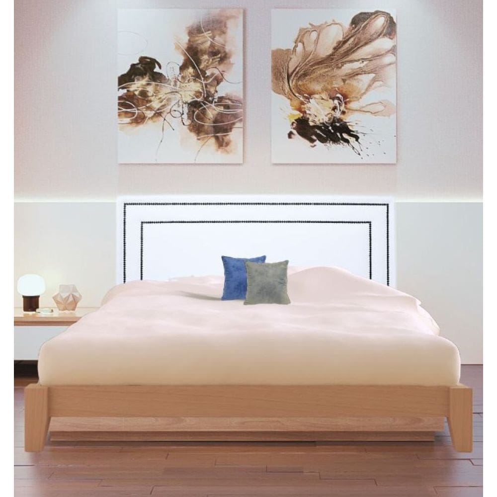 Cabeceira Queen Charlotti Dupla Tacha Corino Branco 160x65