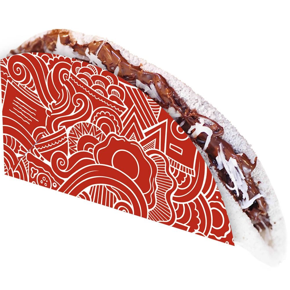 Caixinha Embalagem Pastel ou Tapioca 1.000un Vermelho