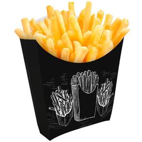 Caixinha Embalagem Batata Frita 1.000 un. Preto