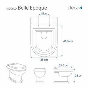 Assento Sanitario Fechamento Lento Belle Epoque Branco Para Vaso Deca