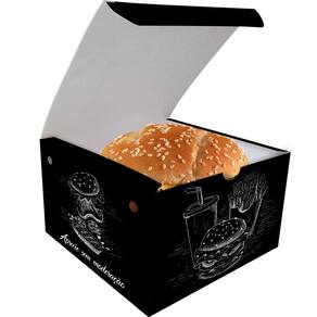 Embalagem Hamburger Gourmet Cores 100uni