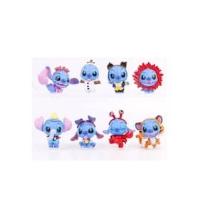Action Figures Stitch - Kit com 8 Peças