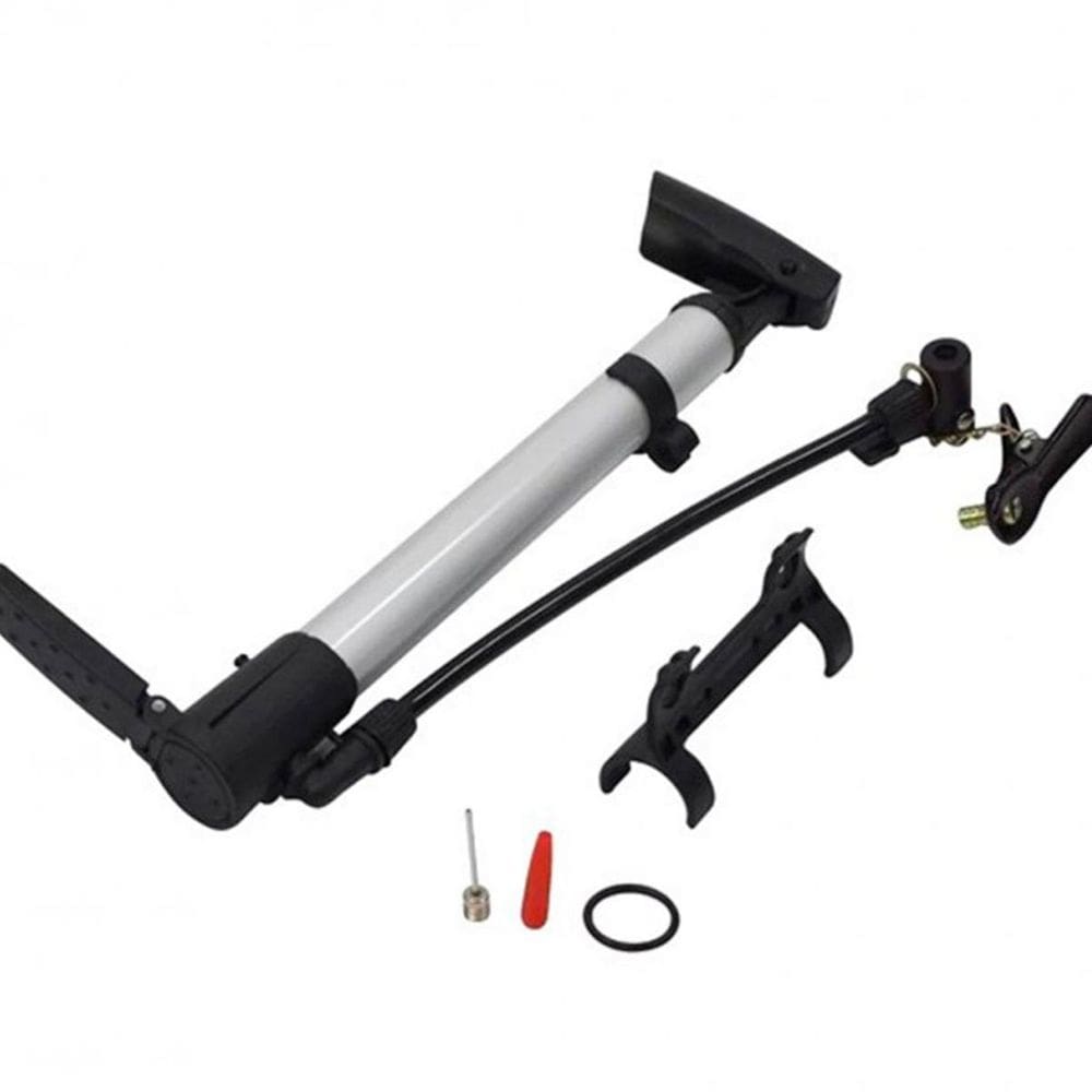 Bomba Encher Pneu Com Bico Para Bola