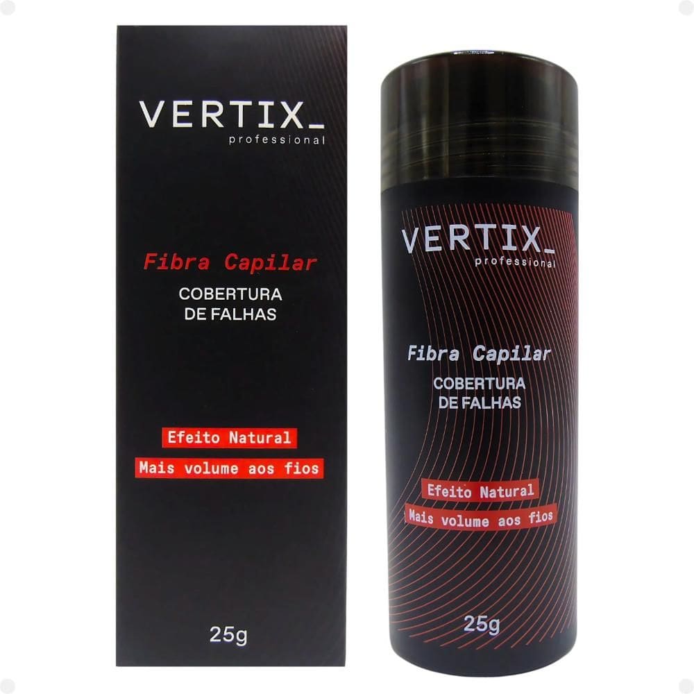 Fibra Capilar Vertix Cobertura de Falhas Castanho Escuro Cód.2812 25g