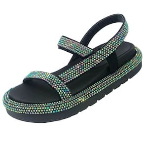 Papete de Brilho Toda em Strass Cacci Feminina Conforto