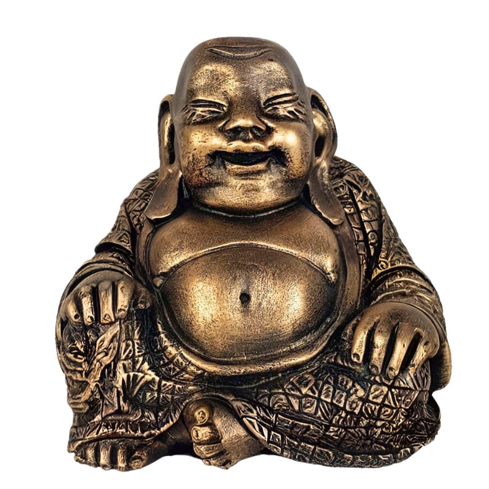 Buda Chinês Fortuna Sorte Budismo Grande dourado resina