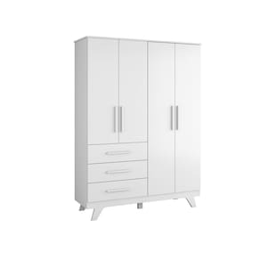 Guarda Roupa Infantil Moveis Peroba Retro 04 portas LS MDF