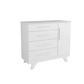 Comoda Infantil Moveis Peroba Retro MDF 04 gavetas 01 pt LS