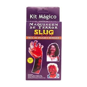 Kit Maquiagem Assustadora Sangue E Massa Halloween