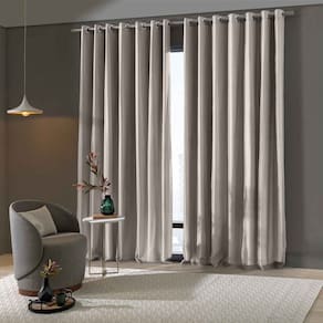 Cortina Blackout Quarto Duna Pratika Cromo 4,20 x 2,50 Voil Com Forro Corta Luz Pvc Bella Janela