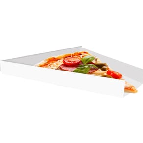Caixinha Embalagem Fatia Pizza 200 unid. Branca 2x17x18cm