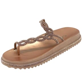 Sandalia Feminina Plataforma Conforto Brilho Strass Cacci