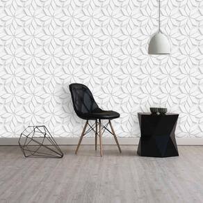 Papel De Parede Aspecto 3D Geométrico Floral 0,50 X 3M