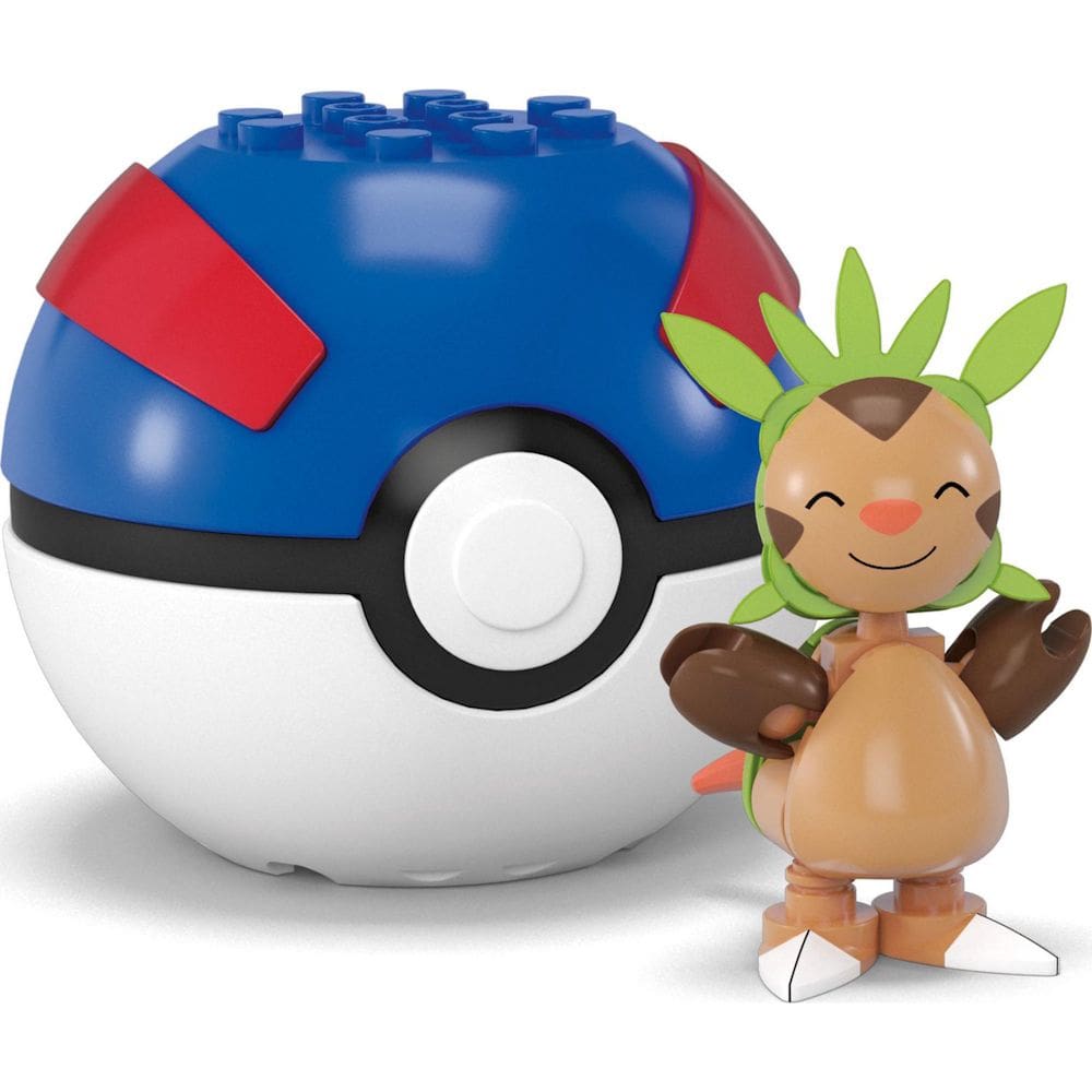 Pokémon + Pokébola Chespin Mega Construx Blocos de Montar - Mattel