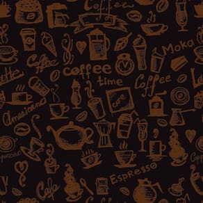 Papel De Parede Casual Coffee Black Cozinha Resistente