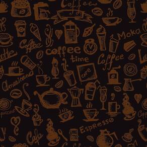 Papel De Parede Casual Coffee Black Cozinha Resistente