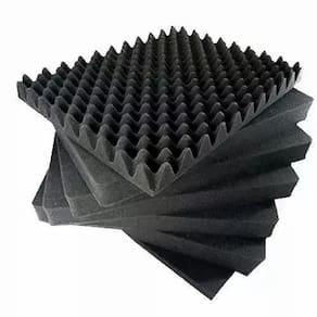 Kit 20 Placas 5 M² 20Mm Espuma Acustica Anti Chamas Chanfro