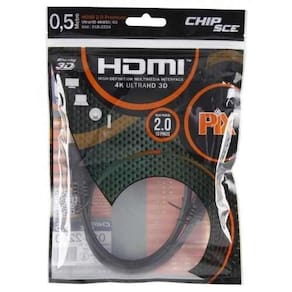 Cabo Hdmi 50cm 2.0 19 Pinos Ethernet 4k Ultra Hd 3d 2160p
