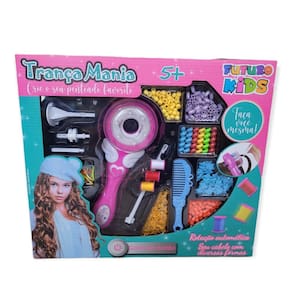 Kit Trançador De Cabelo Trança Mania Penteados Brinquedo
