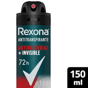 Desodorante Antitranspirante Rexona Men Antibacterial + Invisible 150ml