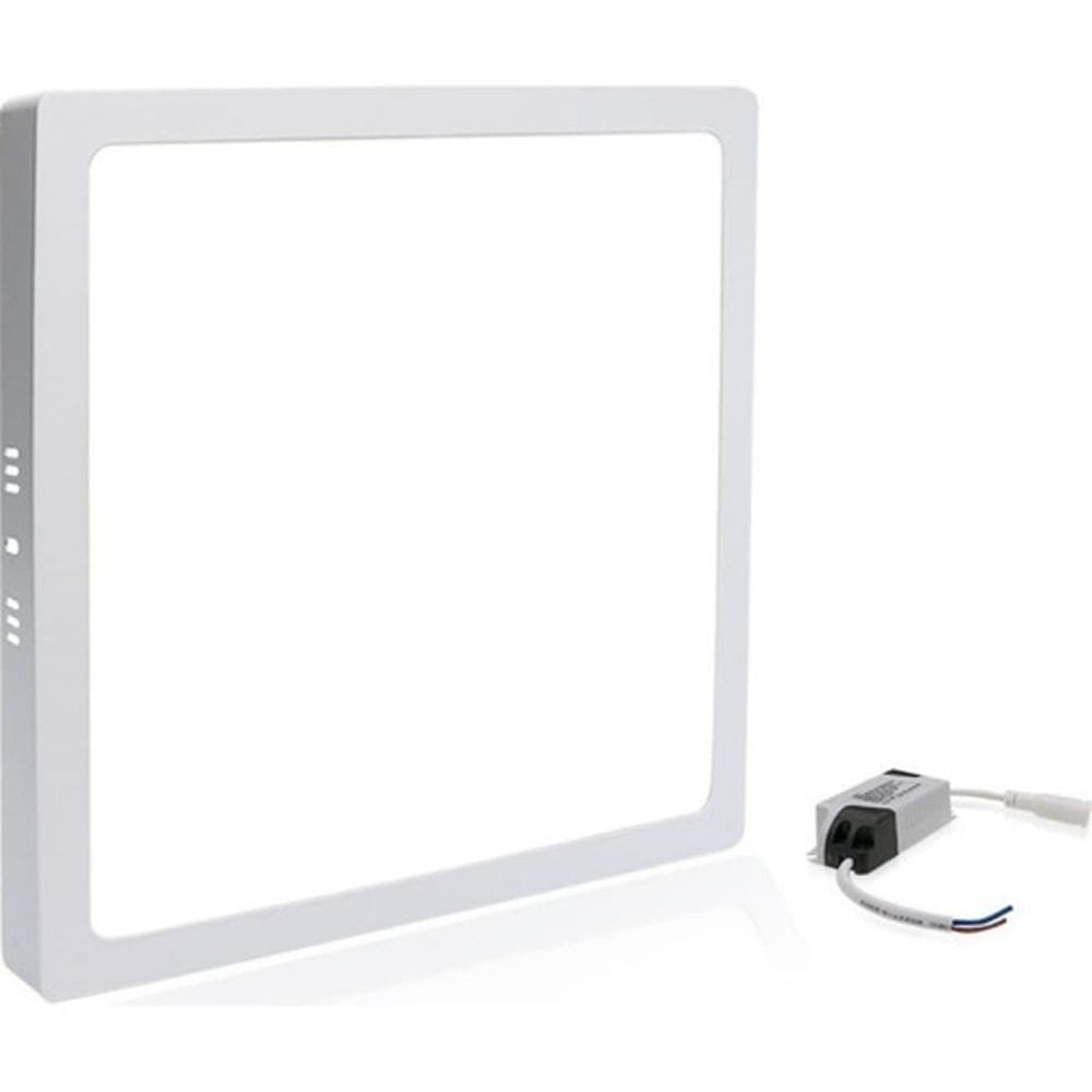 Painel LED Branco 24W 6000K Quadrado 30x30 Sobrepor Sala Quarto Cozinha Loja Oficina Escritório Banheiro Lavabo