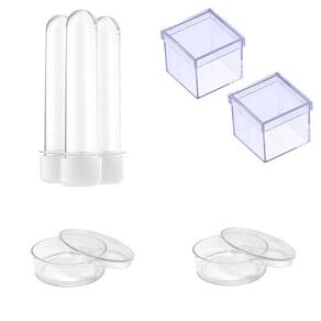 100 Latinhas Acrílicas Tubetes 13Cm Caixinhas 5X5 Branco