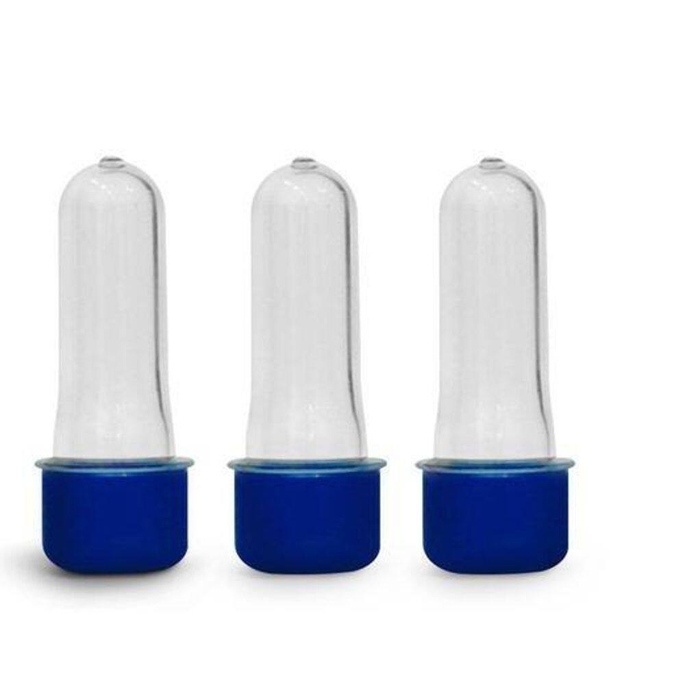 Kit 100 Mini Tubete Acrílico Tampa Azul Para Personalizar