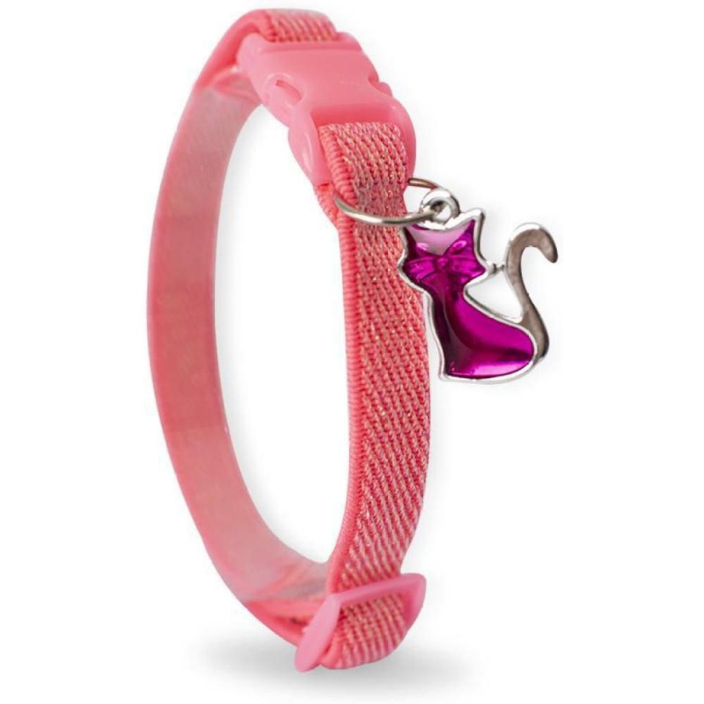 Colar Gato Elástico Modernpet Gloss Rosa