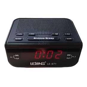 Rádio Digital Relógio Despertador Alarme Duplo Lelong Le-671
