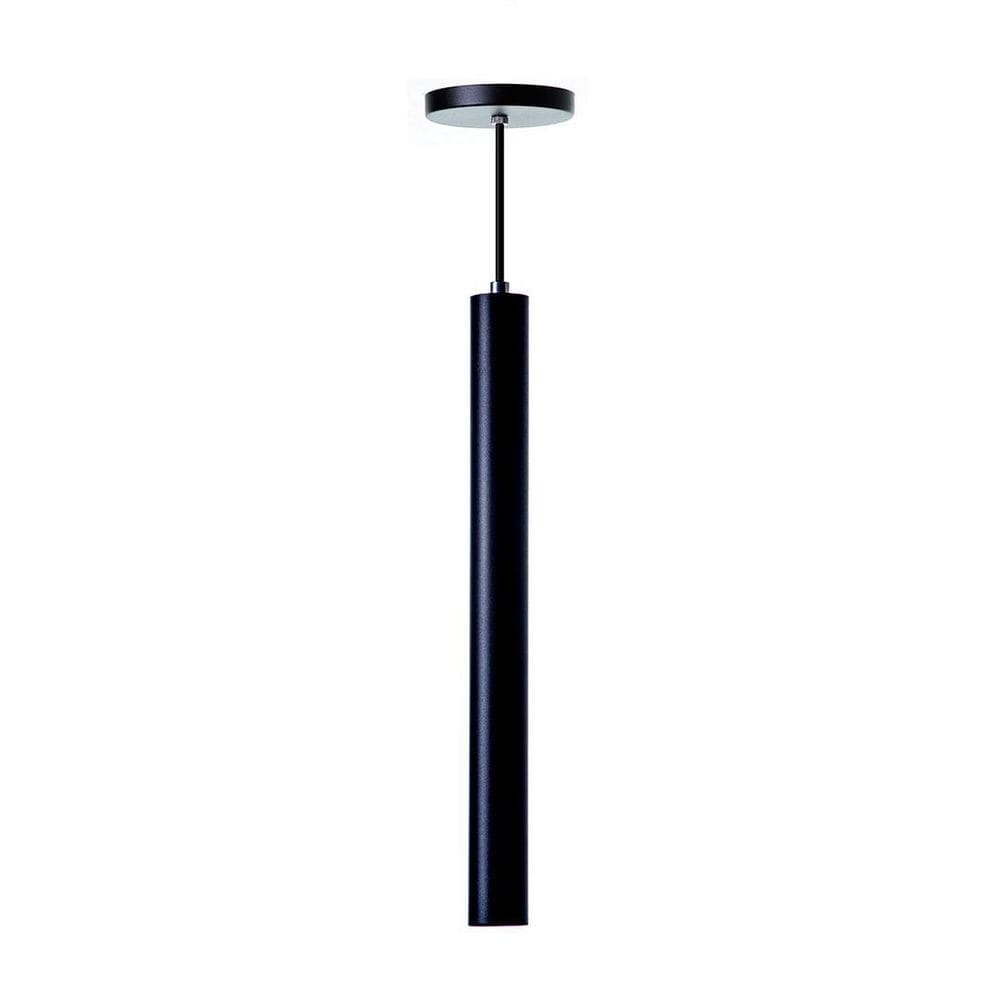 Pendente Tubo Cilindro Alumínio 30Cm Preto