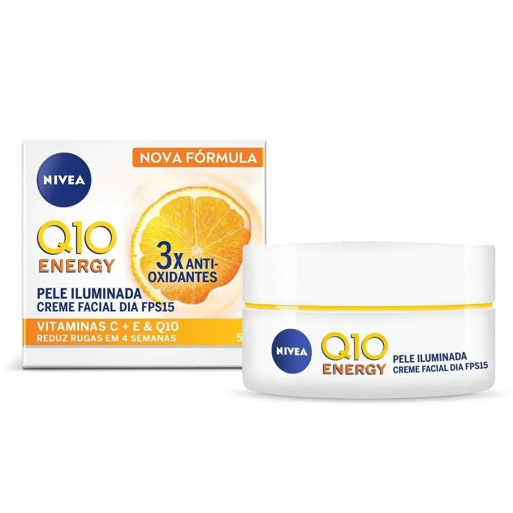 Creme Antissinais Facial Nivea Q10 Plus C Antirugas + Energizante FP15 51g