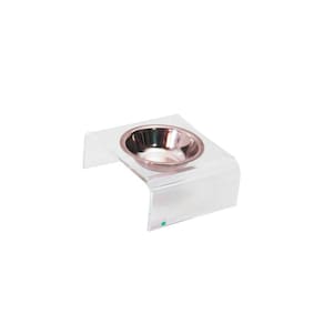 Comedouro/Bebedouro Modernpet Acrílico Inox M 9Altx20X20 Cm