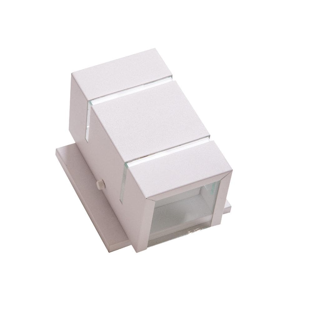 Kit 3 Arandelas Branco 2 Focos 2 Frisos Base Parede Ar1512