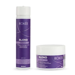 Kit Shampoo 300ml + Máscara ROKÉE Blond 300g
