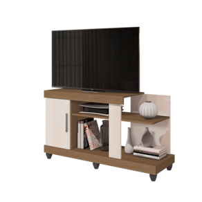 Rack Com Porta Para TV Até 42 Polegadas Canadá Multiuso Sala