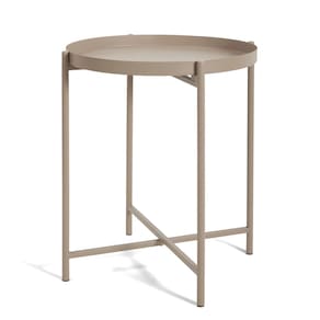Mesa Lateral Pop Redonda Cappucino - 43x35cm