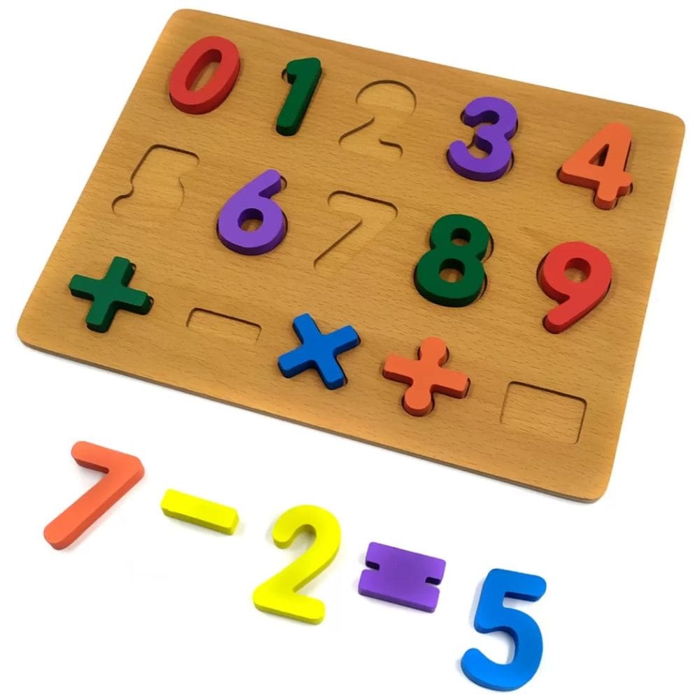 Brinquedo Didático para Crianças Com Números Coloridos Mdf